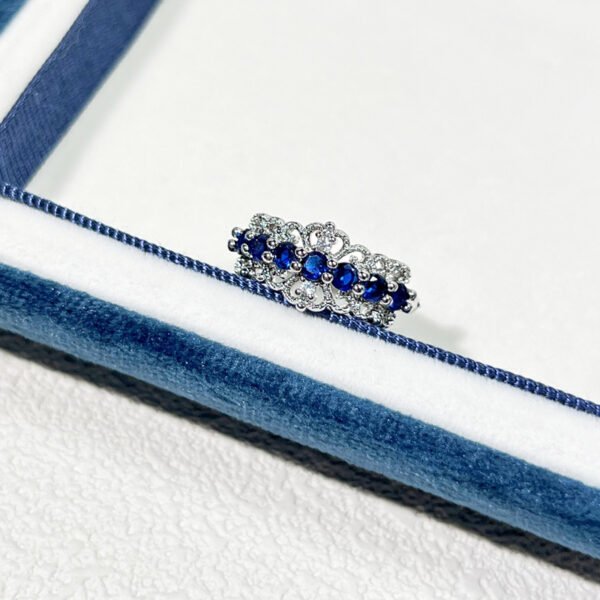 Blue Zircon Open Rings - Minimalist Adjustable Statement Ring Collection