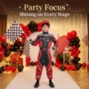 Boys Racing Suit Costume Set with Belt & Hat - Kids Role-Play Jumpsuit