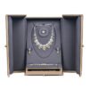 Deluxe Wooden Jewellery Set Box - PU Leather Necklace, Earring & Ring Display Case