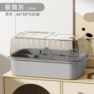 Transparent Hamster Cage, Panoramic, Extra-Large Luxury Villa, Golden Hamster Nest