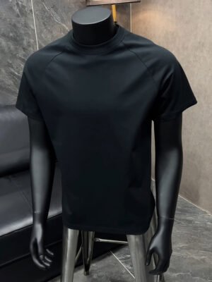 Men's Heavyweight Cotton T-Shirt - Set-In Shoulder Stretch Gym Tee