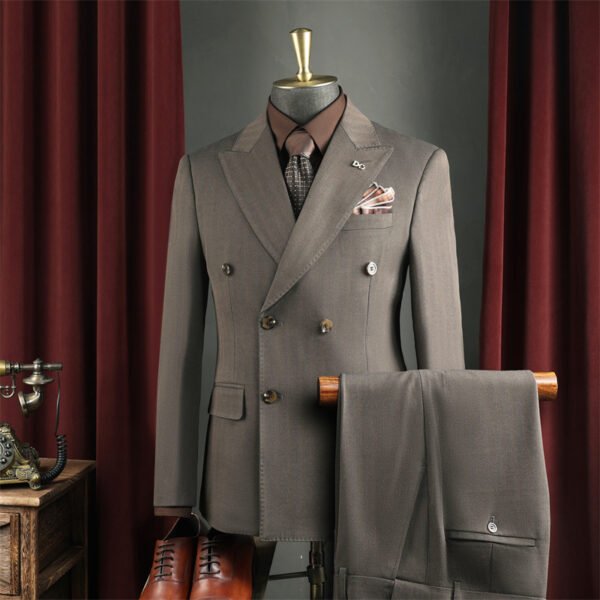 High-End Wine Red Suit Men's Suit Wedding Groomsmen Suit Business Casual High-Quality Professional Suit Suit Men