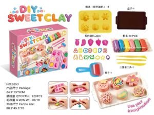 DIY Crystal Clay Playdough Set - Non-Toxic Colored Clay Craft Kit