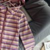 O1CN01KbGdAD1CSEPniD9IM_2218561860079-0-cib Girls Rainbow Hooded Top - Long Sleeve Striped Zip Hoodie, Korean Style