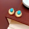 Vintage Turquoise & Pearl Jewellery - Sterling Silver Pin Stud Earrings and Necklaces