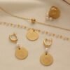 Turkish Portrait Coin Badge Chain Pearl Double-Layer Necklace Jewelry Set 2 Turkish Portrait Coin Badge Chain Pearl Double-Layer Necklace Jewelry Set