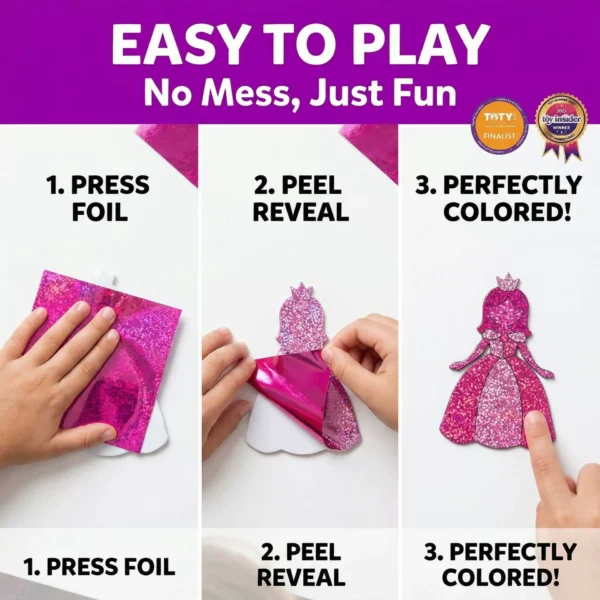 3D DIY Aluminum Foil Sticker Art Set - Kindergarten Craft Scene Kit