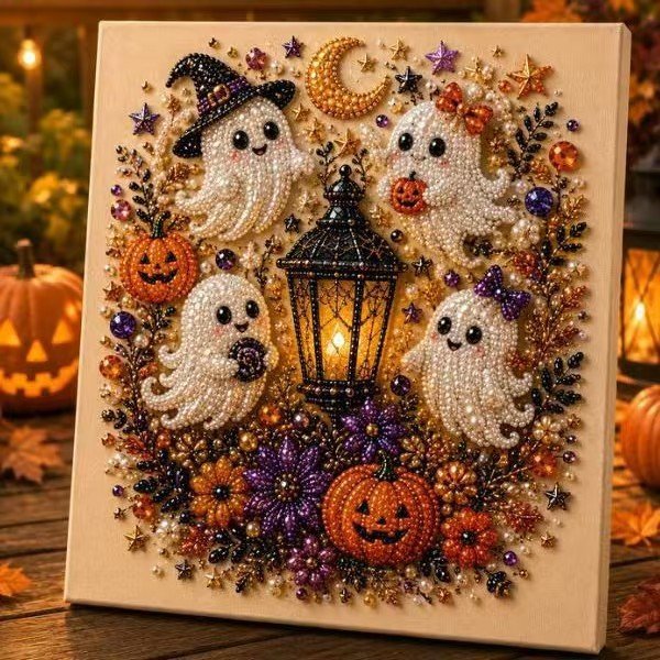 Cross-Border Halloween Raven Pumpkin DIY Pearl Diamond Painting Kit