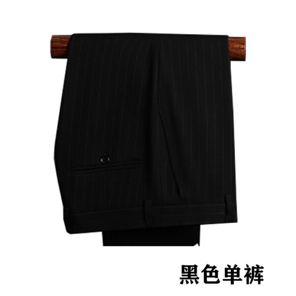 Black (single pants) Blue Double-Breasted Suit Men's Formal British Fashion Wedding Groomsman Suit Business Casual Suit Men's Clothing