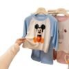 Kids Modal Home Wear Pajama Set - Loose Long-Sleeve Air-Conditioning Clothing
