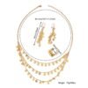 European and American Double-Layer Sequin Tassel Clavicle Chain Necklace, Light Luxury Design