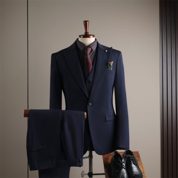 Men's Suits, Slim-Fit Korean-Style Professional Suits, Men's Business Formal Wear, High-Quality Groom's Wedding Attire, Ready Stock