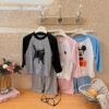 Kids Modal Home Wear Pajama Set - Loose Long-Sleeve Air-Conditioning Clothing