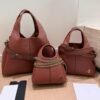 Woven-Look Basket Hobo Tote Bag