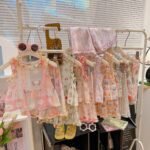 Girls Cotton Silk Summer Shorts Two-Piece Set