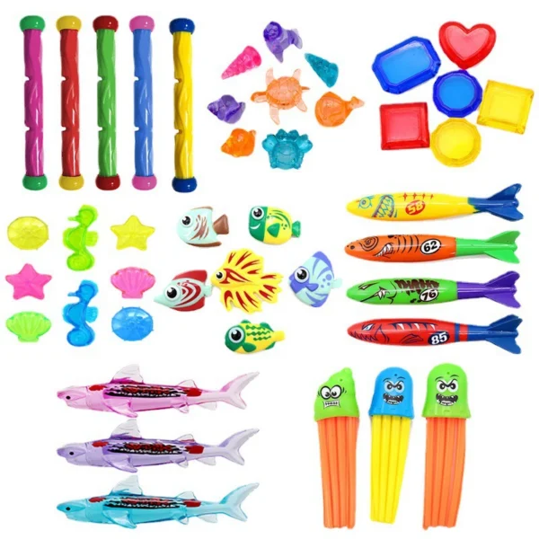 Diving Pool Toys - Assorted Sea Creature & Treasure Hunt Sets