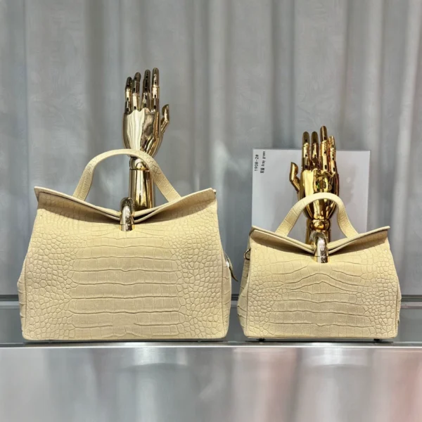Foldable Matte Leather Crossbody Bag - High-End Lock Handbag Foldable Matte Leather Crossbody Bag - High-End Lock Handbag