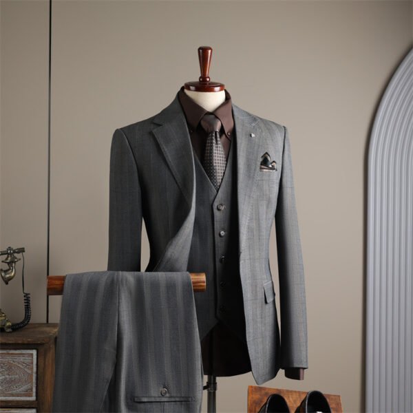 Plaid Suit Men's Business Casual Banquet Wedding Dress Professional Formal Suit