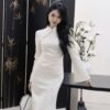 New Chinese Women's Improved Cheongsam High-end Elegant Guofeng Buckle Dress