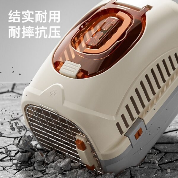 Pet Flight Box Air China Shipping Box, Convenient Breathable Anti-Stress Car Travel Cage for Cats and Dogs