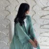 LN214 Lace Patchwork Long Coat Modest Robe