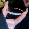 Zircon Openwork Cuff Bracelets - Wide Adjustable Statement Bangle Collection