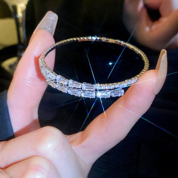 Zircon Openwork Cuff Bracelets - Wide Adjustable Statement Bangle Collection
