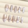 Wy042 White Ocean Shell 3D Wearable Nails Wy042 White Ocean Shell 3D Wearable Nails