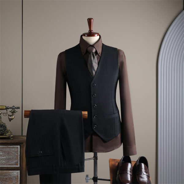 Plaid Suit Men's Business Casual Banquet Wedding Dress Professional Formal Suit