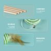 Cat Teaser Wand with Long Durable Feather Rod, Self-Entertainment Boredom-Relief Gadget, Solid Wood Rod That Won't Break, with Bell, Mouse Cat Toy