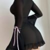 Cross-Border Foreign Trade European and American New Sexy Lingerie Sexy Women's Lace Mesh Polka Dot Skirt Pajamas Sexy Suit