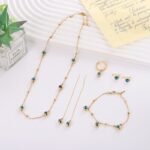 Cross-Border Copper Alloy Devil's Eye Necklace Jewelry Five-Piece Set, Blue Eyes