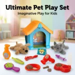 Plush Pet Doctor Toy Set - Grooming, Feeding & Medical Playset for Kids
