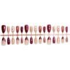 Wy226 Caramel Amber Brown-Red Gilt 3D Wearable Nails