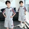O1CN01Qjnilq1CSEQnYoRMg_2218561860079-0-cib Boys Gray Sports Two-Piece Set Short Sleeve and Shorts
