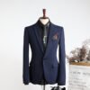 Plus Size Men's Business Casual Slim Wedding Groomsmen Dress Suit
