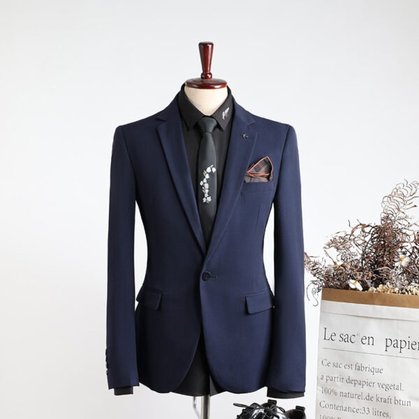 Plus Size Men's Business Casual Slim Wedding Groomsmen Dress Suit