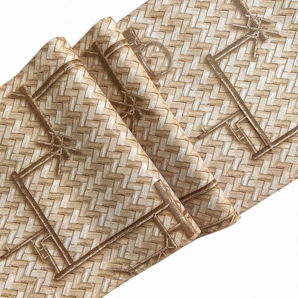 Self-Adhesive Bamboo Weave Wallpaper - French Style Rattan Effect Wall Roll
