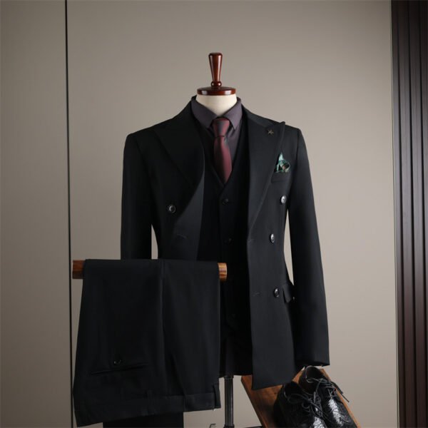 2025 Men's Business Slim Black Suit Jacket Groom Wedding Dress