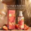 Strawberry Vanilla Candy Perfume Spray 100ml, Rich Fruity Fragrance, Long-Lasting