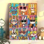 Large Size Cartoon Digital Oil Painting DIY Hand-Painted Coloring Kit