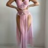 Foreign Trade Sources Europe and the United States New Sexy Underwear Sexy Women's Cross-Border Mesh Split Dress Suit
