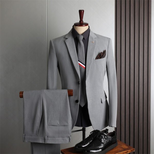 Plus Size Men's Business Casual Slim Wedding Groomsmen Dress Suit