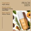 Peach Skin Body Fragrance Spray 50ml, Peach Champagne Scent, Long-Lasting