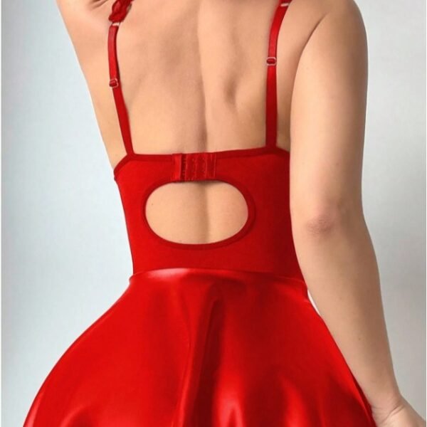 Cross-Border Foreign Trade European and American New Style Sexy Lingerie, Sexy Women's Patent Leather Suspender Hollow-Out Bodycon Skirt, Sexy Outfit Wholesale