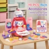 Pet Space Rocket Backpack - Pretend Play Vet & Makeup Set for Kids