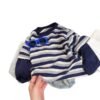 Boys' Long-Sleeve T-Shirt, Striped Fake Two-Piece Long-Sleeve Base Shirt