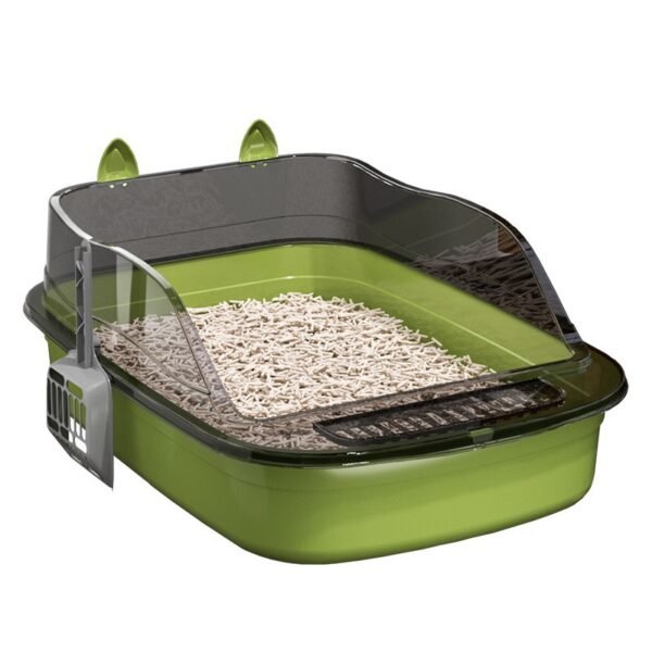 Semi-Enclosed Cat Litter Box, Anti-Splash, Thickened, Extra Large, Odor-Proof