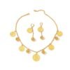 European Gold Light Luxury Coin Pendant Necklace Tassel Earrings Set 5 European Gold Light Luxury Coin Pendant Necklace Tassel Earrings Set