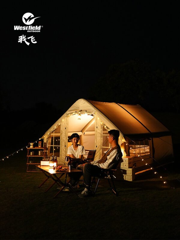 Automatic Inflatable Camping Tent - Large One-Piece Waterproof Family Tent, 6-8 People